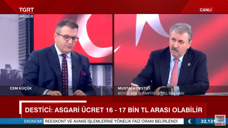 Destici, asgari ücret duyumunu paylaştı