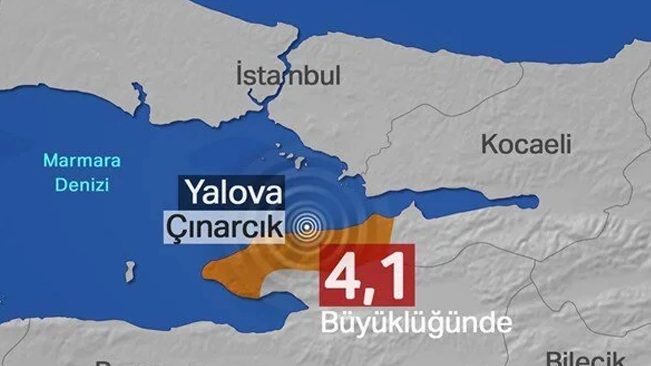 Çınarcık’ta 4.1 büyüklüğünde deprem!