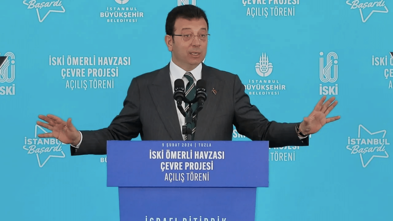 İmamoğlu, İSKİ Ömerli Havzası Çevre Projesi'ni açılışını yaptı