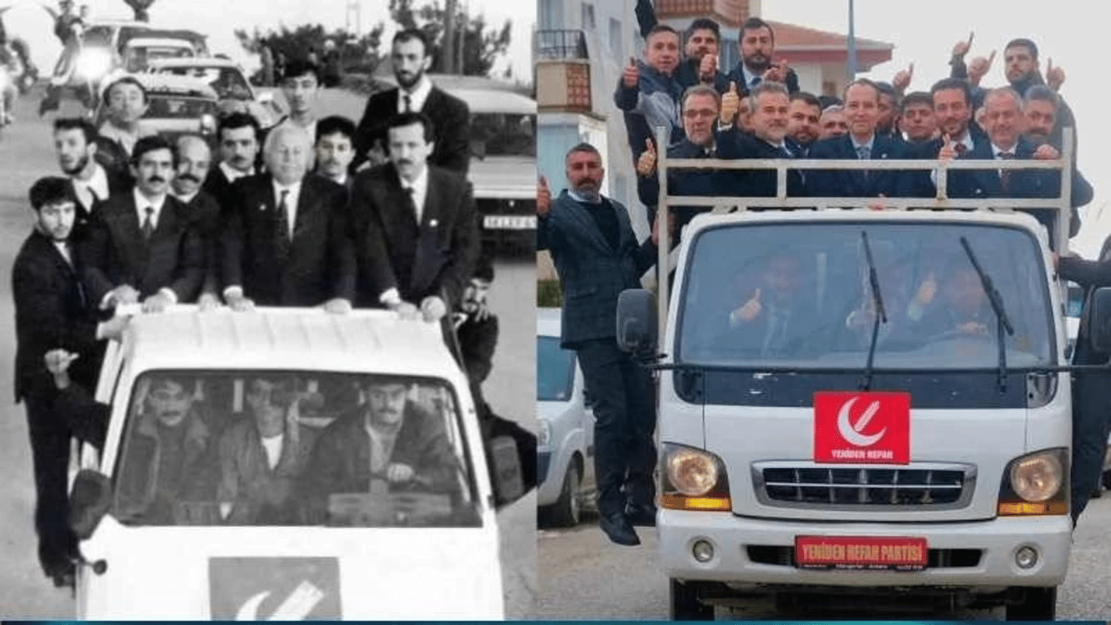 Fatih Erbakan, babasının ikonik kamyon kasası pozunu verdi