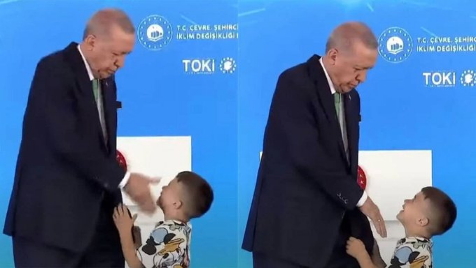 Erdoğan, elini öpmeyen çocuğa tokat attı