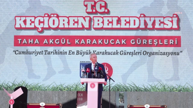 Ankara Büyükşehir Belediye Başkanı Yavaş, "Taha Akgül Karakucak Güreşleri"ni izledi