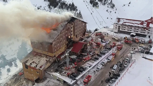 Kartalkaya Kayak Merkezi'nde bir otelde yangın: 10 ölü, 32 yaralı