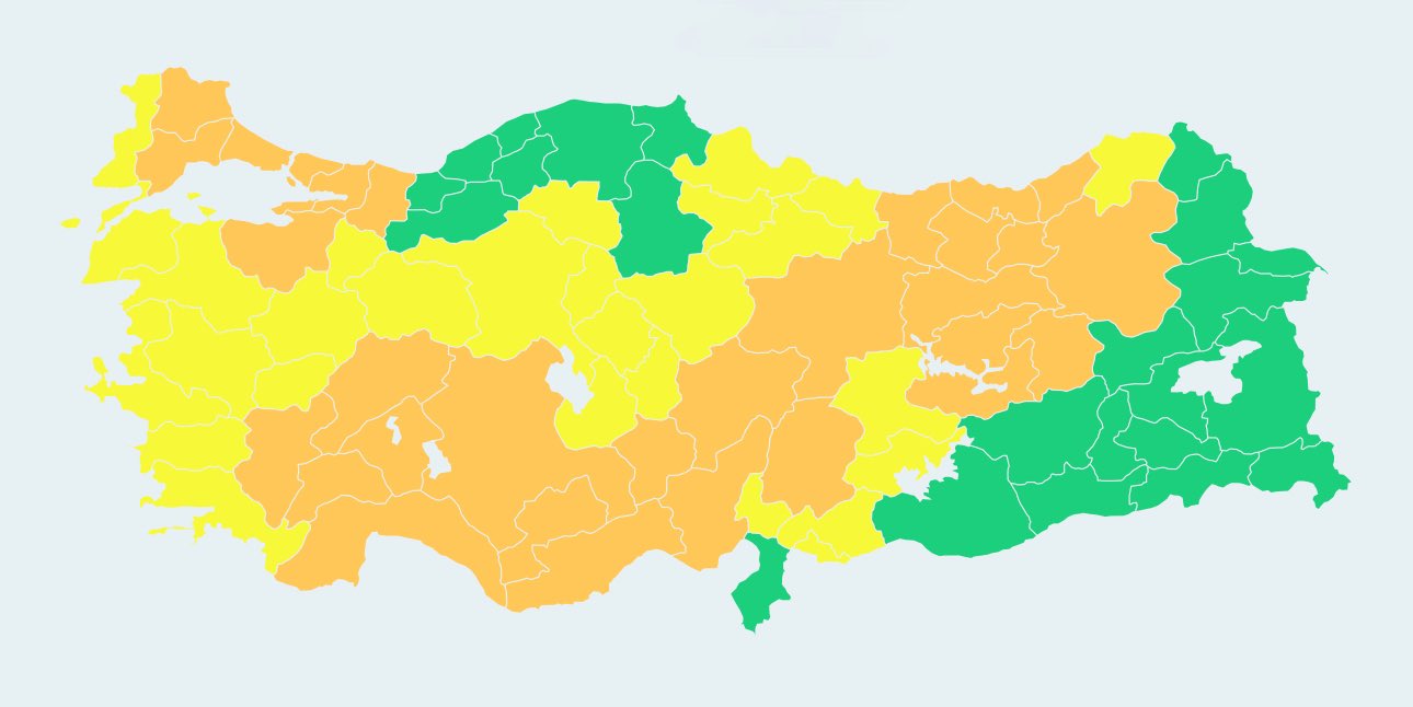 Fırtına Türkiye vuracak, 29 il için turuncu alarm!