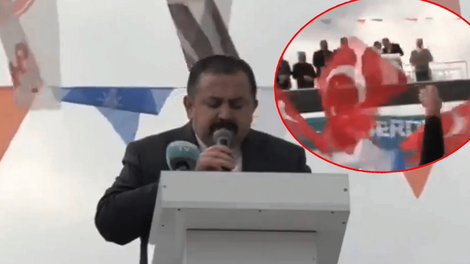 Yozgat’ta AK Partili aday Şabettin Aksoy mikrofonu açık unuttu