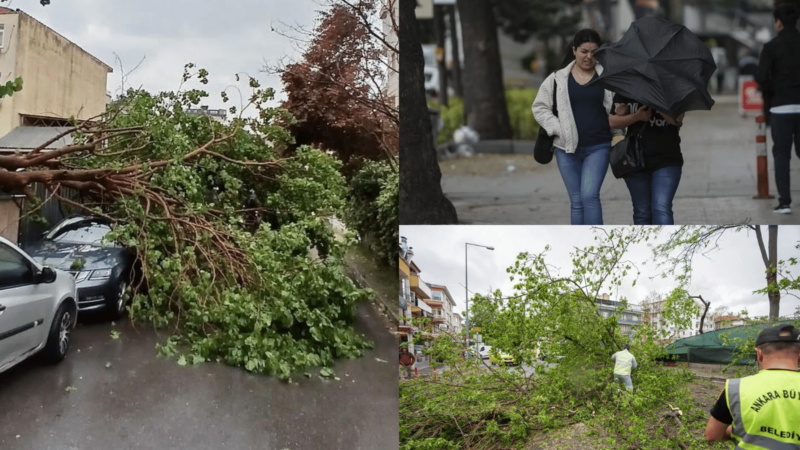 Ankara genelinde sağanak ve kuvvetli fırtına etkili oluyor